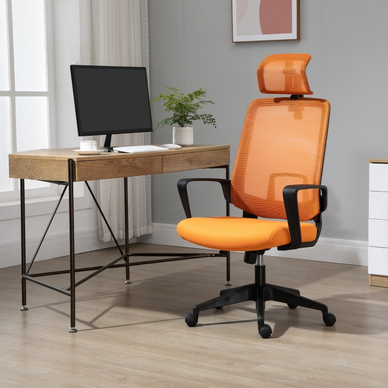 Asahi High Back Mesh Office Chair with Adjustable Headrest - Seasonal Overstock