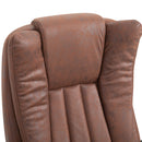 Office Chairs, Horatio High Back Office Chair with Massage & Footrest - Brown - Seasonal Overstock