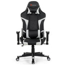 Office Chairs, Lucas High-Back Gaming Chair with Massage - White - Seasonal Overstock