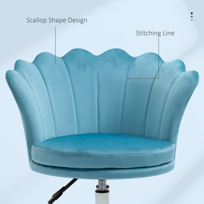 Morgana Mid Back Swivel Task Chair - Blue - Seasonal Overstock
