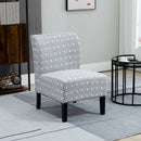Picabo Light Grey Upholstered Slipper Accent Chair - Seasonal Overstock