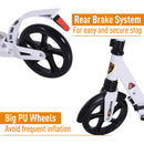 Folding Scooter for Teens and Adults in White - Seasonal Overstock