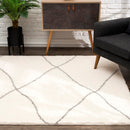 Thorin Ivory Modern Area Rug by Puffy Comforts - Seasonal Overstock
