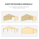 Canopy Tents, 10' x 28' White Party Canopy Tent with 8 Wall Panels - Seasonal Overstock