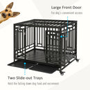 45" Heavy Duty Steel Dog Crate with Casters - Seasonal Overstock