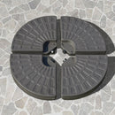 4pc Umbrella Base Plate Weights for Cantilever and Offset Umbrellas up to 220lbs Fill Weight - Seasonal Overstock