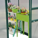 Greenhouses, 6.2' x 6.3' Walk-In Greenhouse with Aluminum Frame, Polycarbonate Panels, Sliding Door - Green - Seasonal Overstock