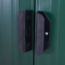Storage Sheds, 4' x 6.4' Outdoor Steel Garden Tool Storage Shed - Dark Green - Seasonal Overstock