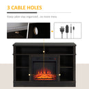 TV Stand, Donovan 45" Espresso Brown TV Stand Fireplace for up to 47" TVs - Seasonal Overstock