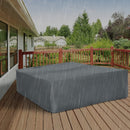 Extra Large Waterproof Outdoor Furniture / Dining Set UV Protective Cover 108" x 80" x 35" - Grey - Seasonal Overstock