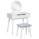 Vanity Sets, Julia White Vanity Table Set - Seasonal Overstock