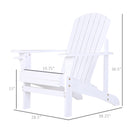 Linkin Wood Adirondack Chair in White - Seasonal Overstock