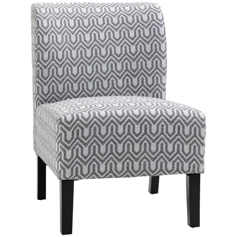 Picabo Light Grey Upholstered Slipper Accent Chair - Seasonal Overstock
