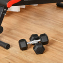 Set of Two 10lb Rubberized Hexagon Dumbbell Weights (20 lbs Total) - Seasonal Overstock