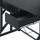 Sloan 35" Black Workstation Desk with Keyboard Tray & PC Shelf - Seasonal Overstock