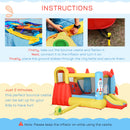 Bouncy Castles, Space Rocket Bouncy Castle With Slides & Pool 11.14' x 9.18' x 6.06' - Seasonal Overstock