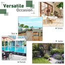 Vina 3pc Outdoor Patio Sofa with RHF Chaise and Table - Dark Blue / Black - Seasonal Overstock