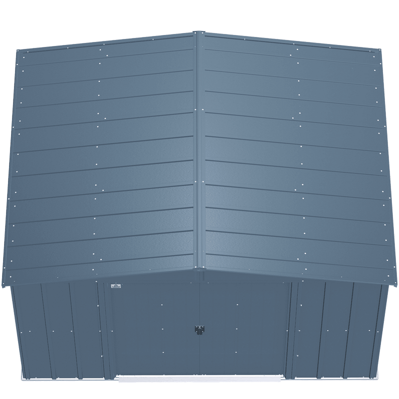 10' x 8' Arrow Classic Steel Storage Shed - Blue Grey - Seasonal Overstock