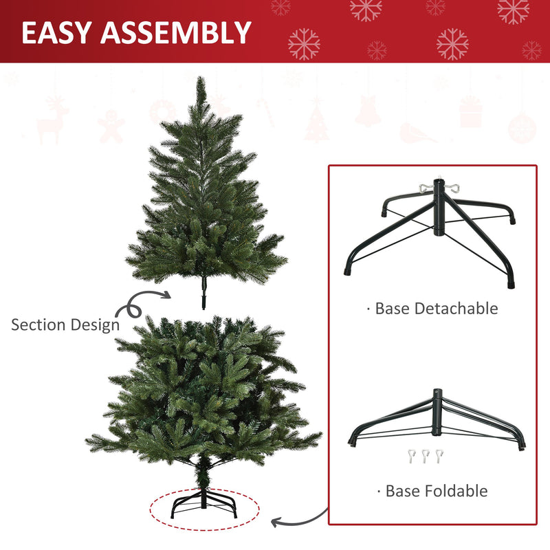 5ft Artificial Green Christmas Tree with Automatic Open - Seasonal Overstock
