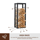 Black Vertical Log Holding Firewood Rack - Seasonal Overstock