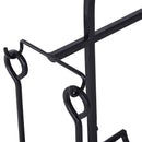 Classic Black Basket and Handle Firewood Rack Log Holder with 4pc Tool Kit - Seasonal Overstock