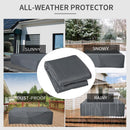 Extra Large Waterproof Outdoor Furniture / Dining Set UV Protective Cover 108" x 80" x 35" - Grey - Seasonal Overstock