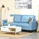 Anna Button Tufted Modern Contemporary Sofa - Blue - Seasonal Overstock