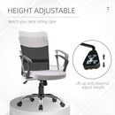 Minnie Ergonomic Mid Back Office Chair - Grey & Black - Seasonal Overstock
