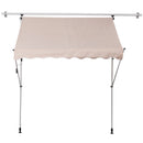 6.5ft Wide Retractable RV / Patio Awning - Beige - Seasonal Overstock