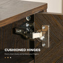 Richie Brown and Gold Cabinet Style TV Stand for TVS up to 55" - Seasonal Overstock