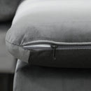 Sofas, Veta 83" Grey Velvet Reversible Sectional Sofa with Chaise - Seasonal Overstock