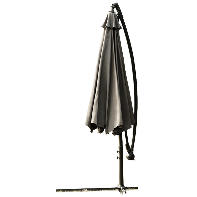 10' Deluxe Cantilever Patio Umbrella - Dark Grey - Seasonal Overstock