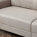 Anna Button Tufted Modern Contemporary Sofa - Beige - Seasonal Overstock