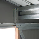 7' x 4' Tan Brown Metal Storage Shed - Seasonal Overstock