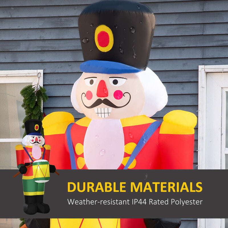 8ft Inflatable Christmas Soldier Playing Drum - Seasonal Overstock
