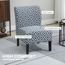Aciano Blue Upholstered Slipper Accent Chair - Seasonal Overstock