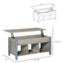 Coffee Tables, Bryan Lift Top Coffee Table with 3 Storage Compartments - Grey - Seasonal Overstock