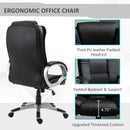 Dargan Black High Back Adjustable Faux Leather Executive Chair - Seasonal Overstock