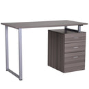 Desks, Gaetano Industrial Style Desk & File Cabinet - Silver Maple - Seasonal Overstock