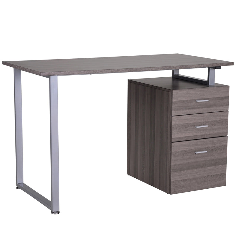 Gaetano Industrial Style Desk & File Cabinet - Silver Maple - Seasonal Overstock