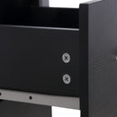 Joli Computer Writing Desk with 3 Shelves & 3 Drawers - Black - Seasonal Overstock