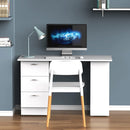 Joli Computer Writing Desk with 3 Shelves & 3 Drawers - White - Seasonal Overstock