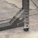 Mira 9pc Outdoor Patio Rattan Compact Dining Set - Grey - Seasonal Overstock