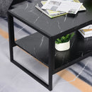 Reana Black Marble Look Coffee Table - Seasonal Overstock