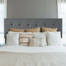Regan Full & Queen Size Adjustable Grey Upholstered Headboard - Seasonal Overstock