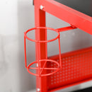 Rumo L-Shaped Black & Red Gaming Computer Desk - Seasonal Overstock