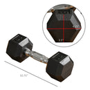 Set of Two 10lb Rubberized Hexagon Dumbbell Weights (20 lbs Total) - Seasonal Overstock