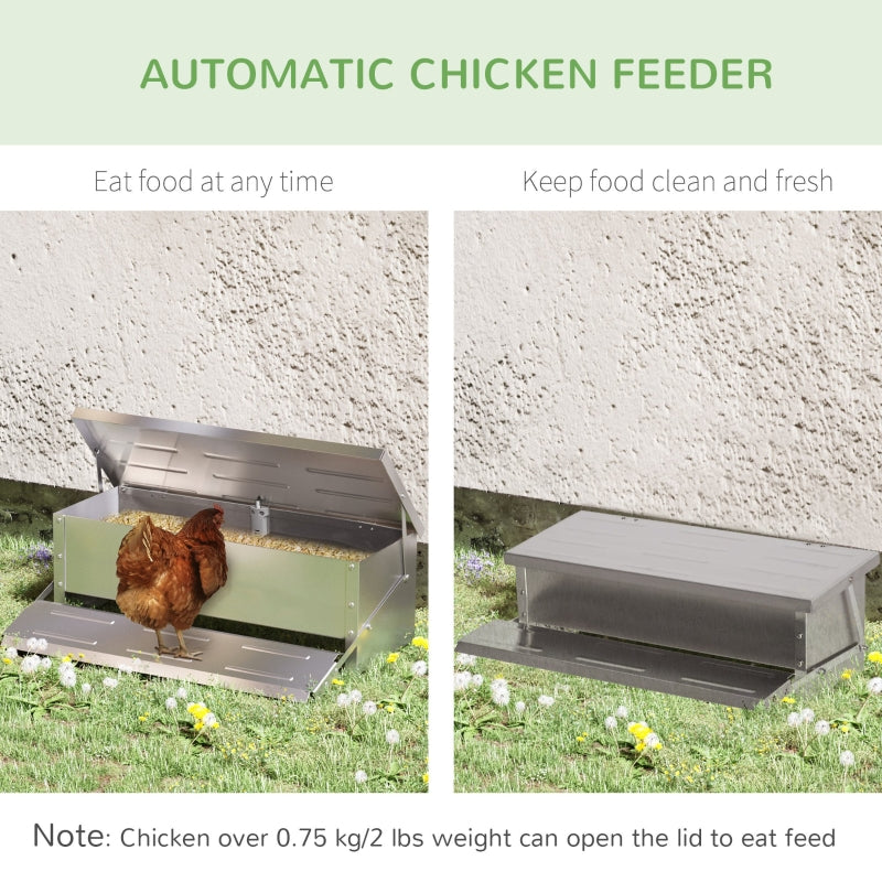 Step Control Automatic Chicken Feeder up to 22.5lbs Food Storage