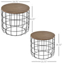Coffee Tables, Wilder 2pc Industrial Style Coffee Table Set - Seasonal Overstock