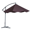 Patio Umbrellas, 10' Deluxe Cantilever Patio Umbrella - Coffee Brown - Seasonal Overstock